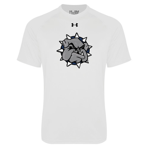  Under Armour White Tech Tee - Bulldog Head