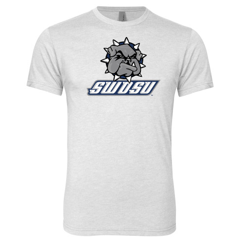  Next Level Heather White Triblend Tee - Primary Mark