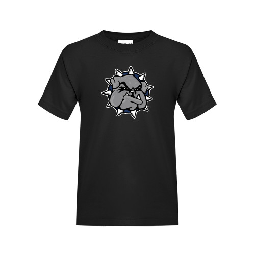  Youth Black T Shirt - Bulldog Head