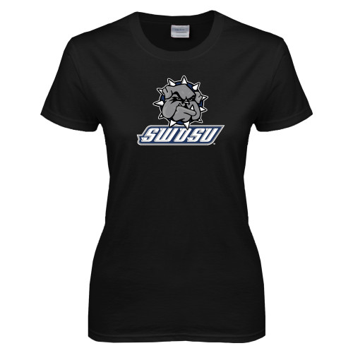  Womens Black Short Sleeve Tee - Primary Mark