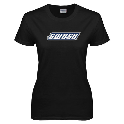  Womens Black Short Sleeve Tee - SWOSU