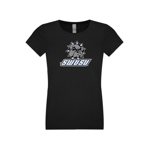  Next Level Girls Black Fashion Fit T Shirt - Primary Mark