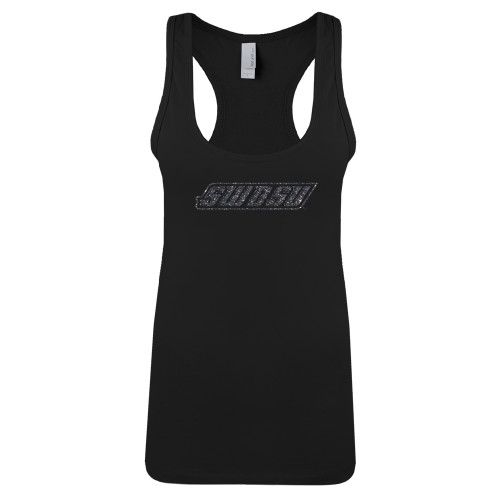 Next Level Womens Black Racerback Tank  - SWOSU Glitter