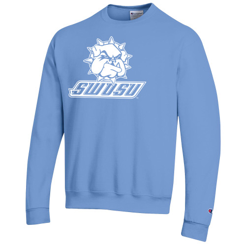  Champion Light Blue Fleece Crew - Primary Mark
