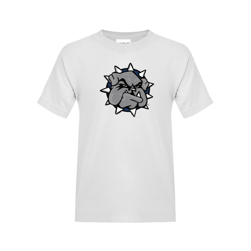  Youth White T Shirt - Bulldog Head
