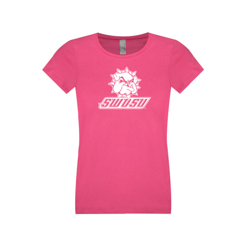  Next Level Girls Fuchsia Fashion Fit T Shirt - Primary Mark