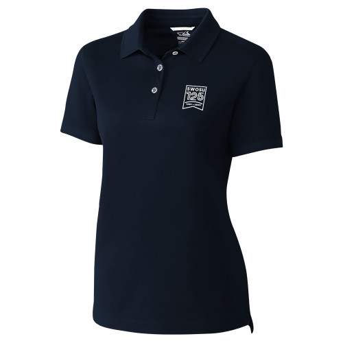  C&B Womens Navy Advantage Polo - SWOSU Ribbon 125 Years