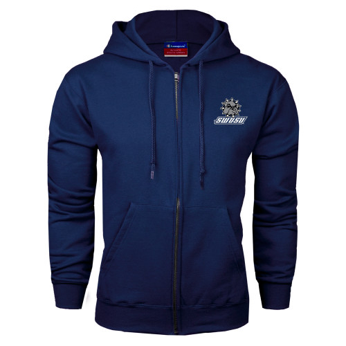  Navy Fleece Full Zip Hoodie - Primary Mark