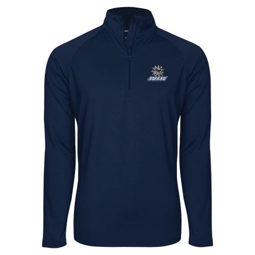  Sport Tek Navy Sport Wick Stretch 1/2 Zip Pullover - Primary Mark