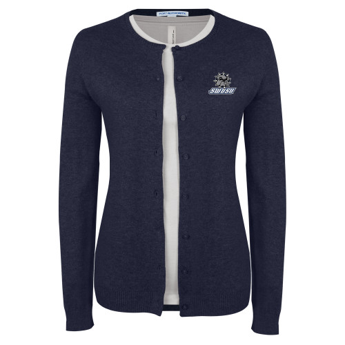  Womens Navy Cardigan Sweater - Primary Mark
