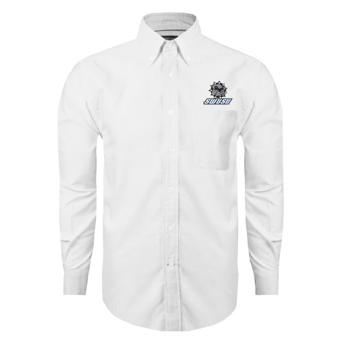  White Oxford Long Sleeve Shirt - Primary Mark