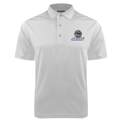  White Dry Mesh Polo - Primary Mark