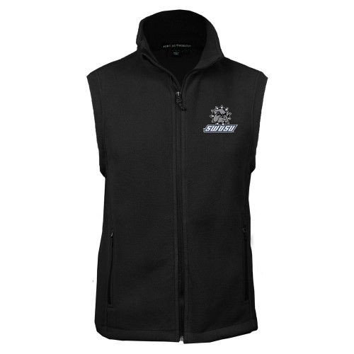  Black Fleece Full Zip Vest - Primary Mark