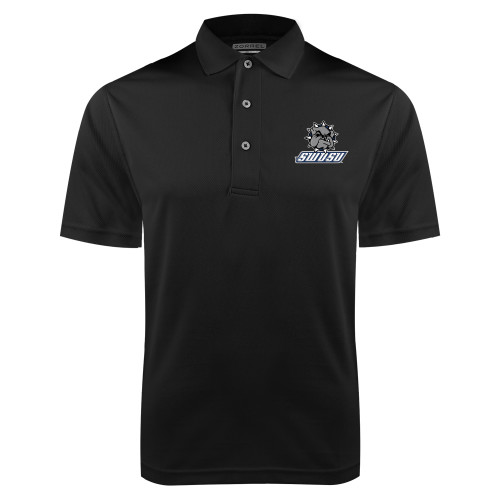  Black Dry Mesh Polo - Primary Mark