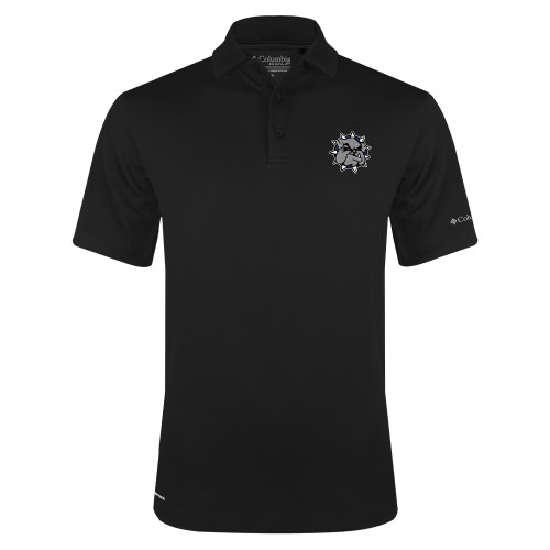  Columbia Black Omni Wick Drive Polo - Bulldog Head