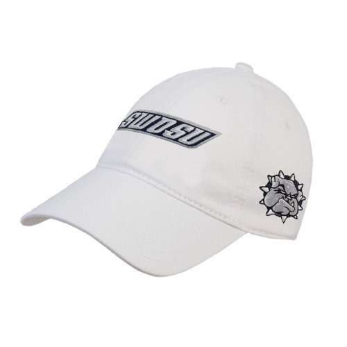  White Unstructured Adjustable Low Profile Hat - SWOSU