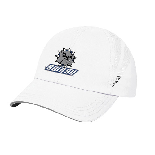  Womens White Performance Cap - Primary Mark