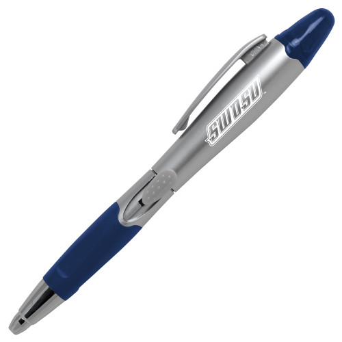  Silver/Blue Blossom Pen/Highlighter - SWOSU