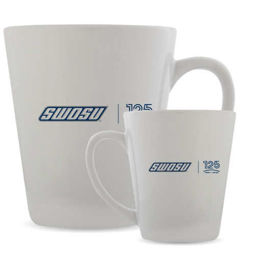  Full Color Latte Mug 12oz - SWOSU Horizontal Wordmark 125 Years