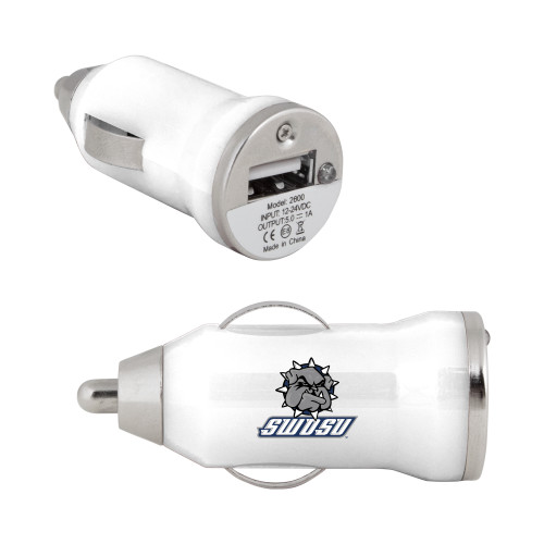  On the Go White Car Charger - Primary Mark