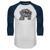 Thumbnail image for  White/Navy Raglan Baseball T Shirt