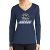 Thumbnail image for  Womens Navy Performance Long Sleeve V Neck Shirt