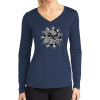 Thumbnail image for  Womens Navy Performance Long Sleeve V Neck Shirt