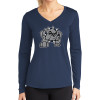 Thumbnail image for  Womens Navy Performance Long Sleeve V Neck Shirt