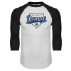 Thumbnail image for  White/Black Raglan Baseball T Shirt