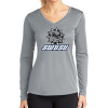 Thumbnail image for  Womens Grey Performance Long Sleeve V Neck Shirt