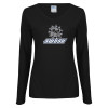 Thumbnail image for  Womens Black Long Sleeve V Neck Tee 