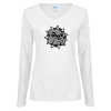 Thumbnail image for  Womens White Long Sleeve V Neck Tee