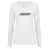 Thumbnail image for  Womens White Long Sleeve V Neck Tee