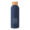 Thumbnail image for  Blair Navy Stainless Steel Bottle w/ Bamboo Lid 17 oz