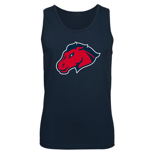  Navy Tank Top - Mustang Head