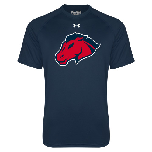  Under Armour Navy Tech Tee - Mustang Head