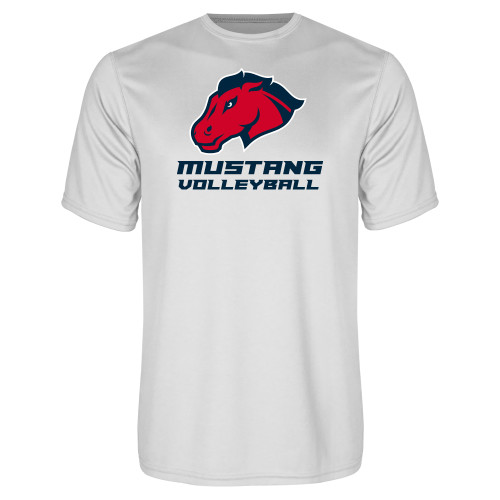  White Performance Tee - Volleyball
