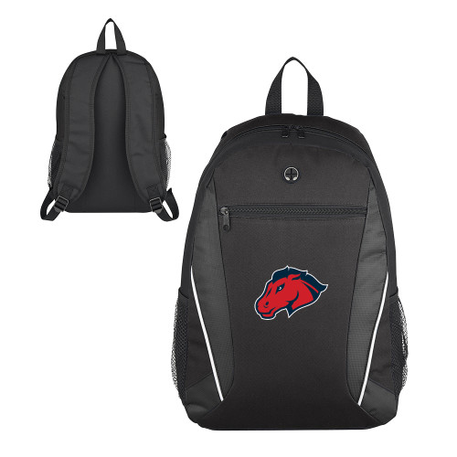  Homerun Black Computer Backpack - Mustang Head