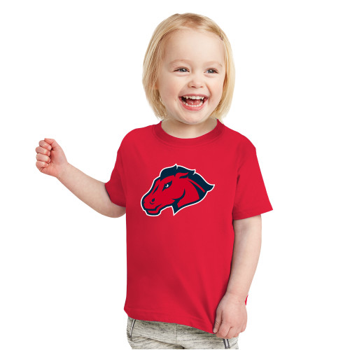  Toddler Red T Shirt - Mustang Head