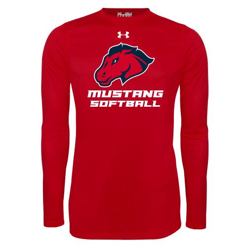  Under Armour Red Long Sleeve Tech Tee - Softball