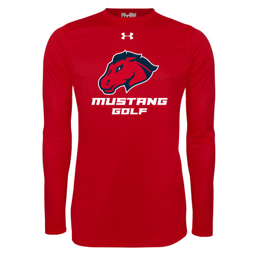  Under Armour Red Long Sleeve Tech Tee - Golf