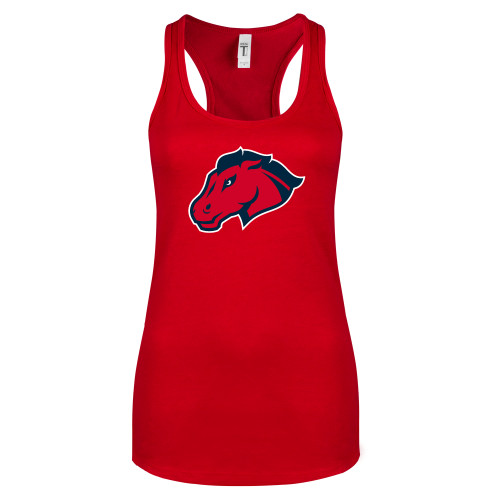 Next Level Racerback Tank Red - Mustang Head