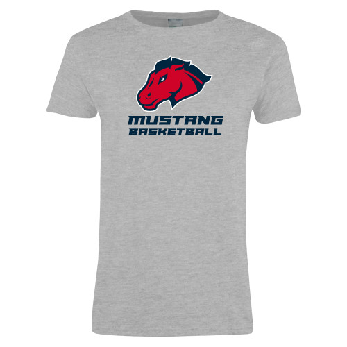  Womens Grey Short Sleeve Tee - Basketball