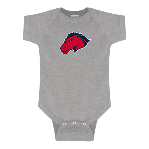  Grey Infant Onesie - Mustang Head