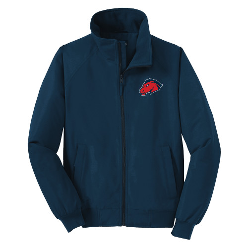  Navy Charger Jacket - Mustang Head