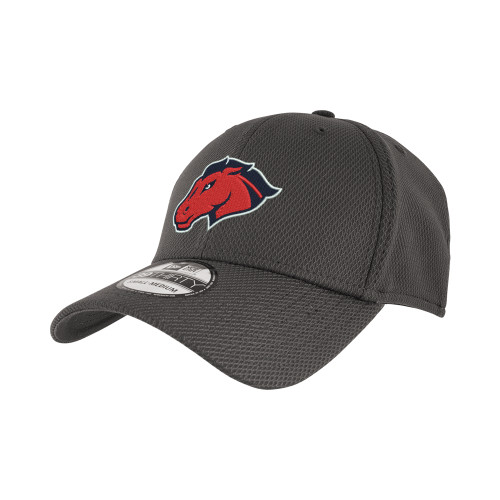  New Era Charcoal Diamond Era 39Thirty Stretch Fit Hat - Mustang Head