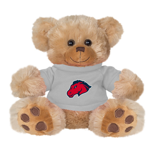  Plush Big Paw 8 1/2 inch Brown Bear w/Grey Shirt - Mustang Head