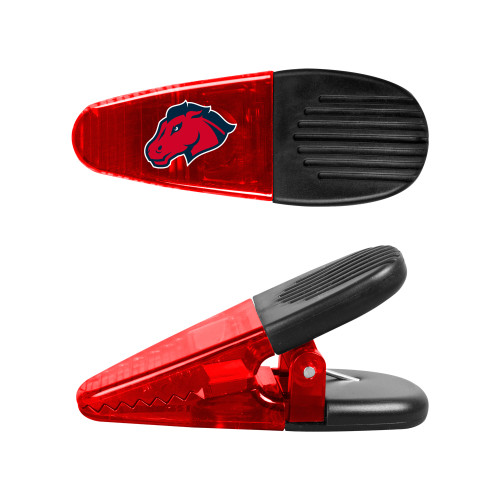  Red Crocodile Clip/Magnet - Mustang Head