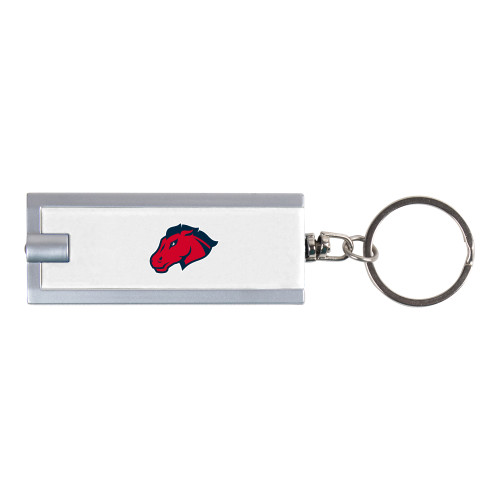  Turbo White Flashlight Key Holder - Mustang Head