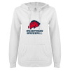 Thumbnail image for  ENZA Womens White V Notch Raw Edge Fleece Hoodie